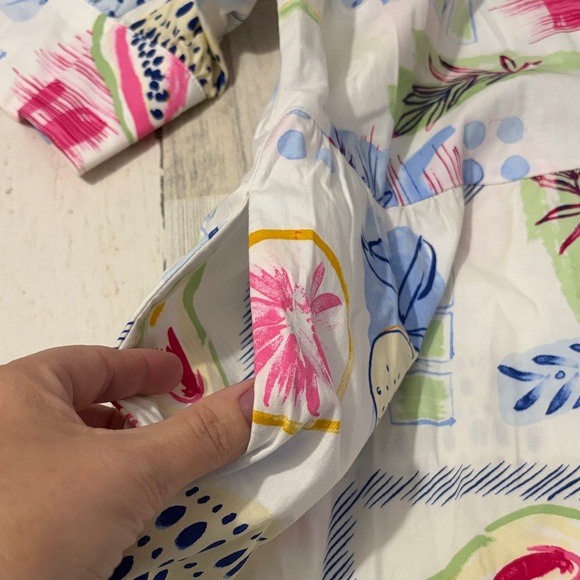 Crown & Ivy Multicolor Fruit Printed Shirt Dress Size XXL - Picture 6 of 11